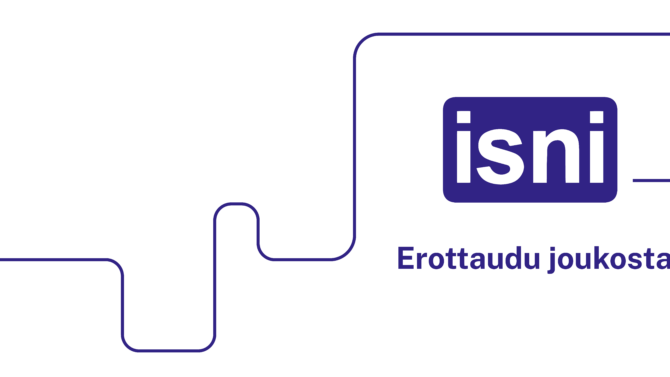 Isni-logo ja slogan: "Erottaudu joukosta"